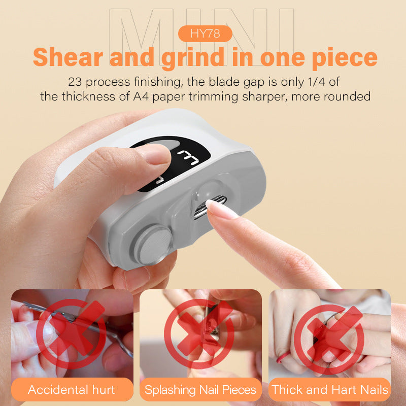 Electric Nail Clippers With LED Light