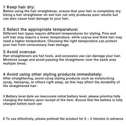 S7 Cordless Hair Straightening Brush