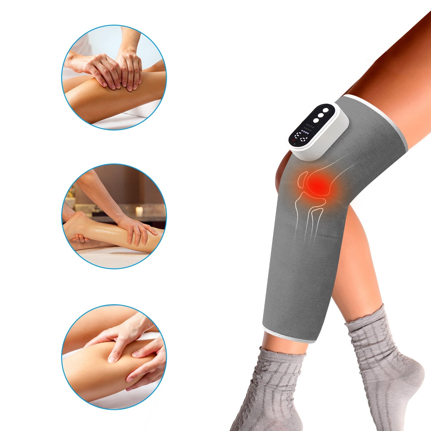 Cordless Heated Air Compression Leg Massager
