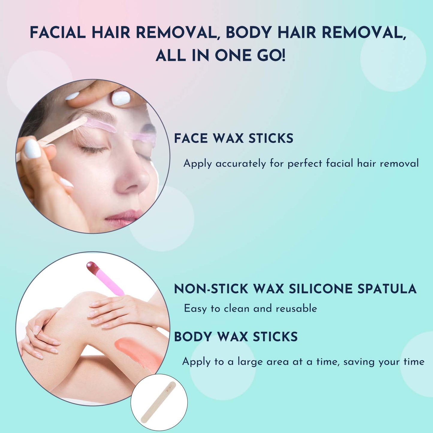 WUWUVISTA 69-Piece Hair Removal Wax Kit