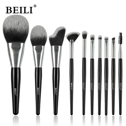 10‑Piece Professional Makeup Brush Set