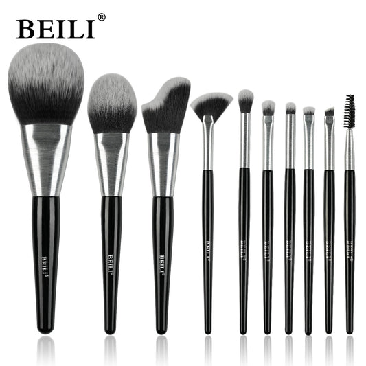 10‑Piece Professional Makeup Brush Set