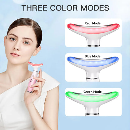3-in-1 Neck & Face Massager With Heat
