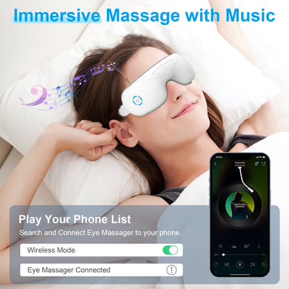 Wireless Eye Massager with Heat, Music & Air Pressure