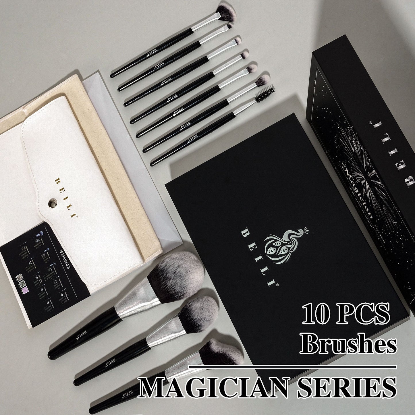 10‑Piece Professional Makeup Brush Set