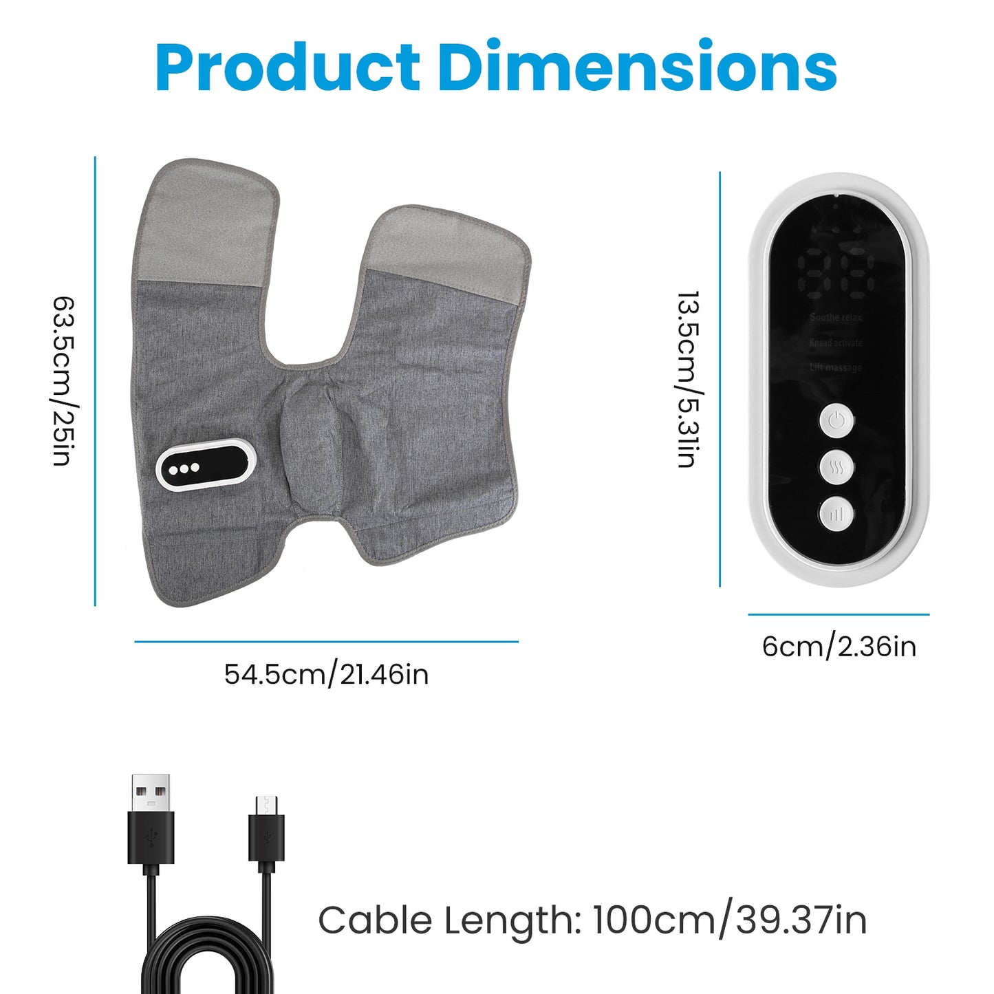 Cordless Heated Air Compression Leg Massager
