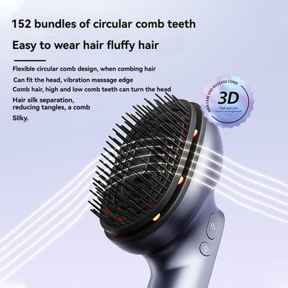 Electric Scalp Massage Comb with Hair Oil Bottles
