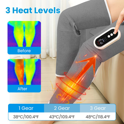 Cordless Heated Air Compression Leg Massager