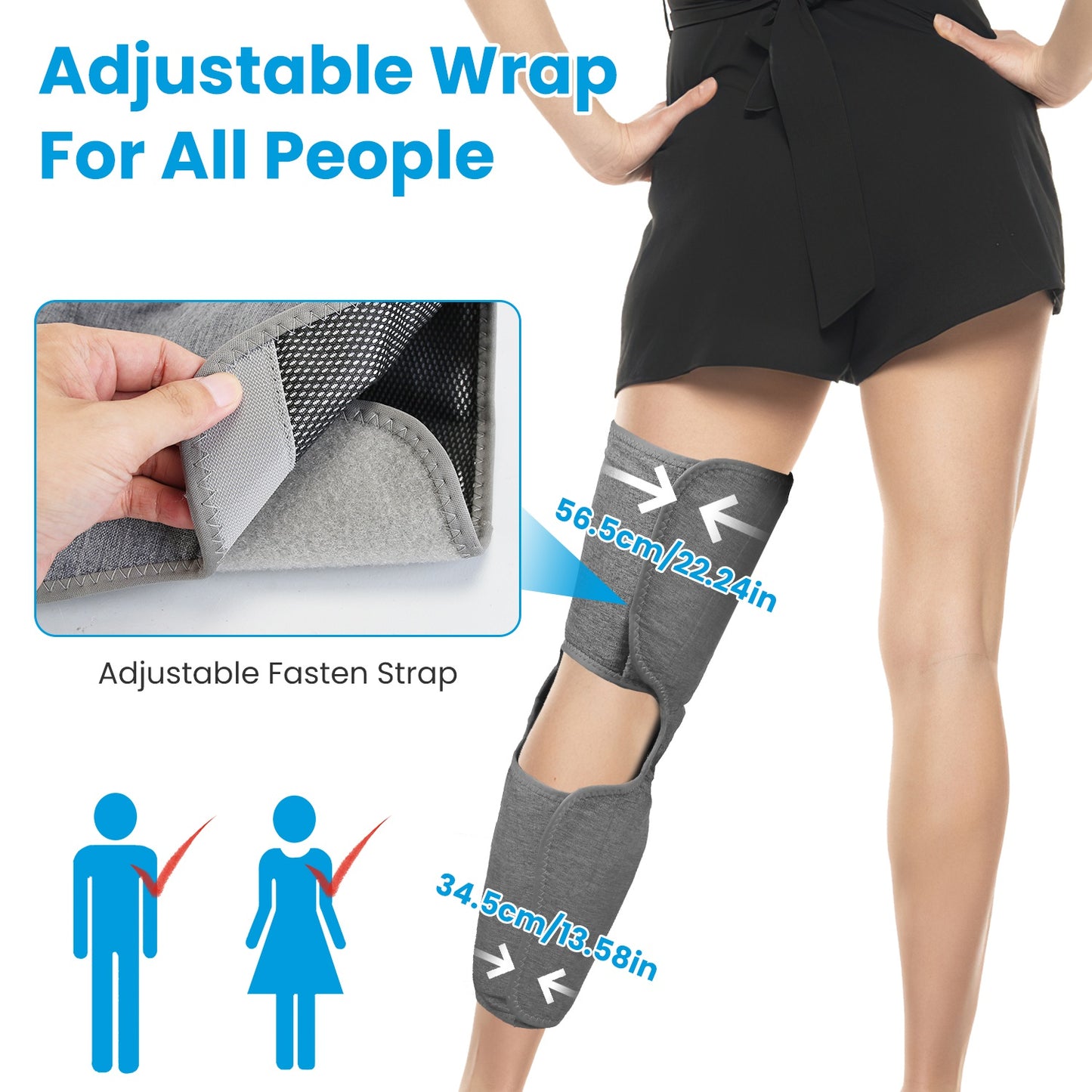 Cordless Heated Air Compression Leg Massager