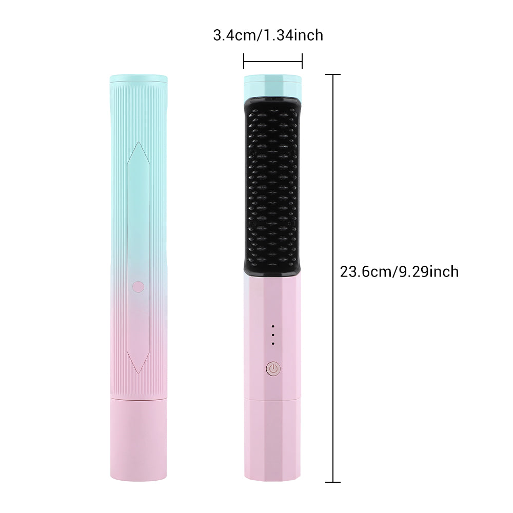 Rechargeable Wireless Hair Straightening Comb Brush