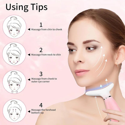 3-in-1 Neck & Face Massager With Heat