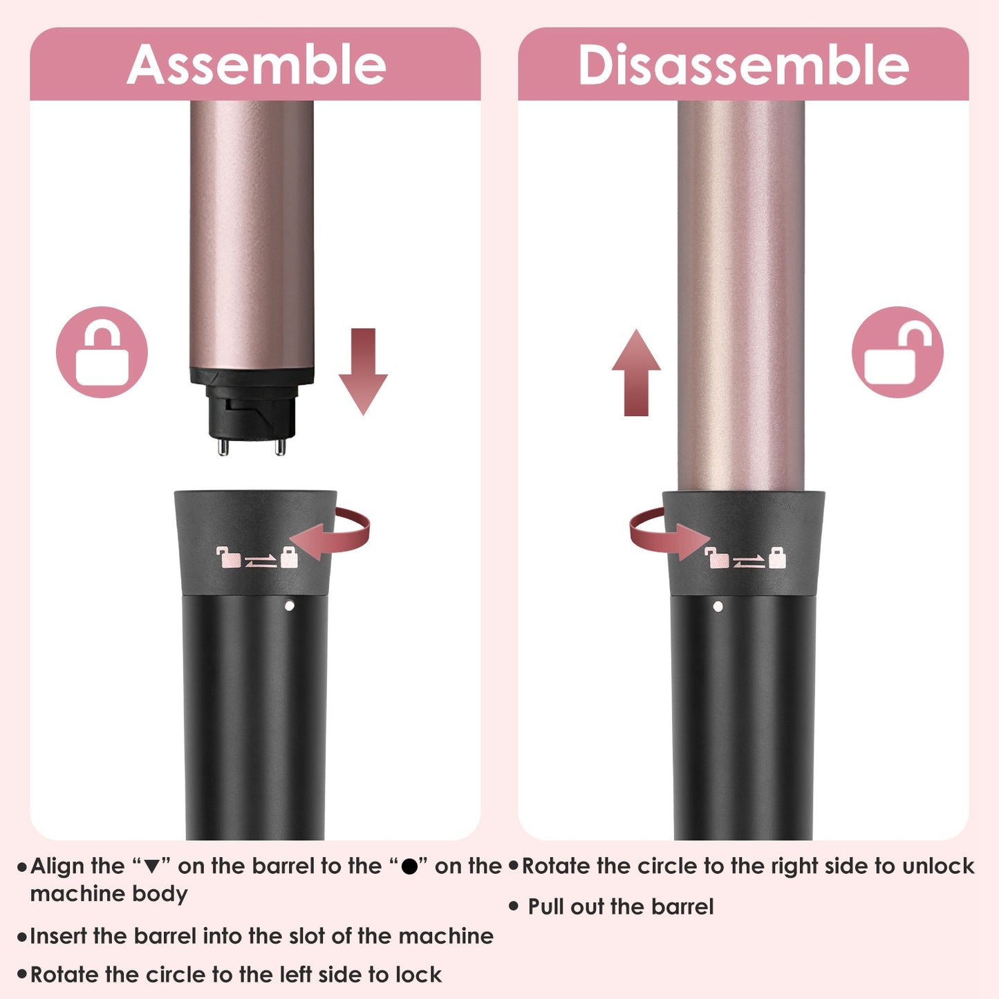 5-in-1 Curling Wand Hair Curling Iron Brush