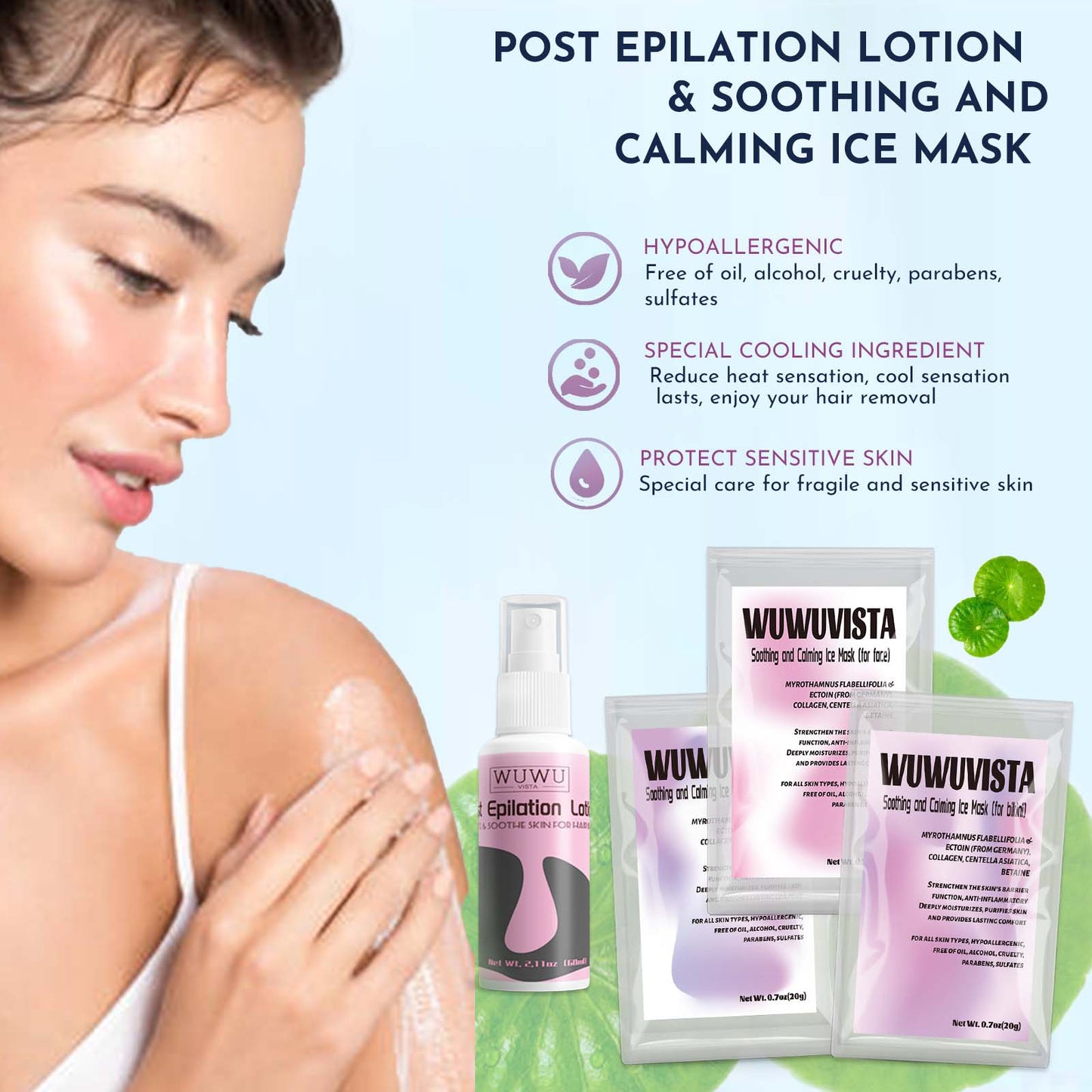 WUWUVISTA 69-Piece Hair Removal Wax Kit