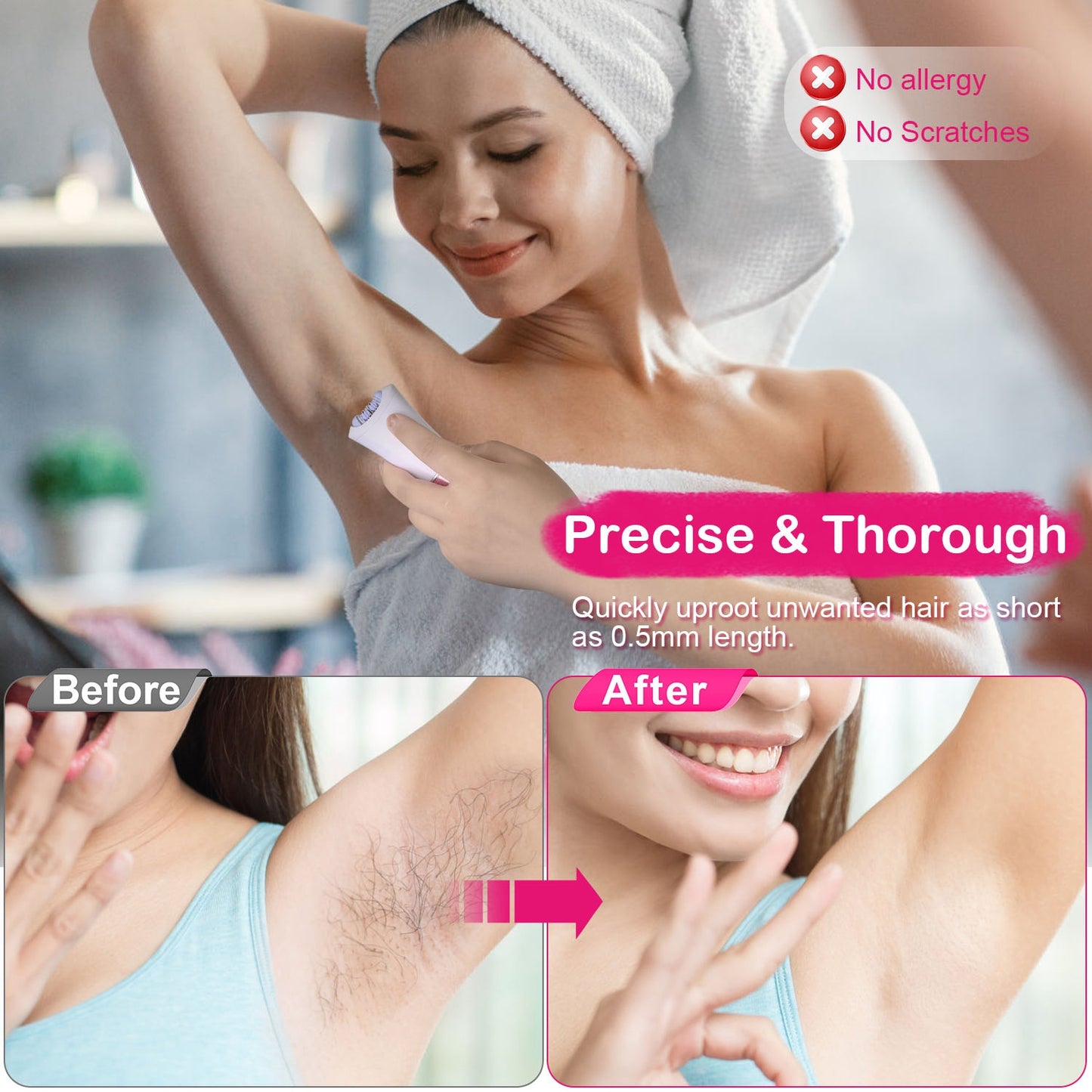 1Pc Glide Women’s Cordless Epilator