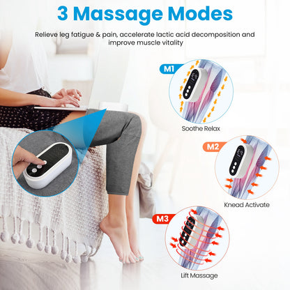 Cordless Heated Air Compression Leg Massager