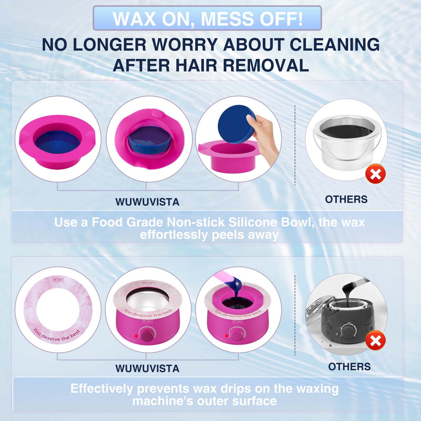 WUWUVISTA 69-Piece Hair Removal Wax Kit